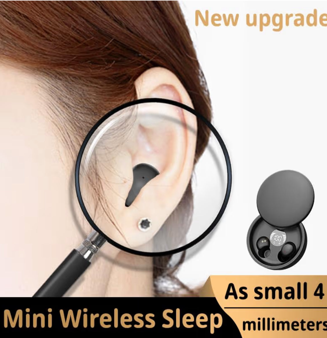 Mini Sleep Wireless Earbuds – Ultra Small & Comfortable Bluetooth 5.4 Headphones