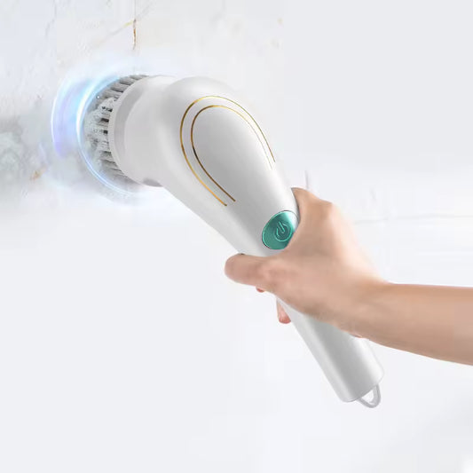Electric Spin Scrubber – Powerful 360° Cordless Cleaning Brush with 5 Replaceable Heads