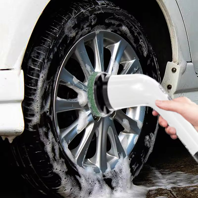 Multifunctional Electric Spin Scrubber with Adjustable Speed & Replaceable Brush Heads