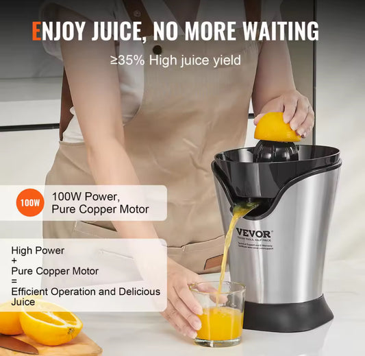 Electric Citrus Juicer with Stainless Steel Body – Powerful Motor & Easy Cleaning Design