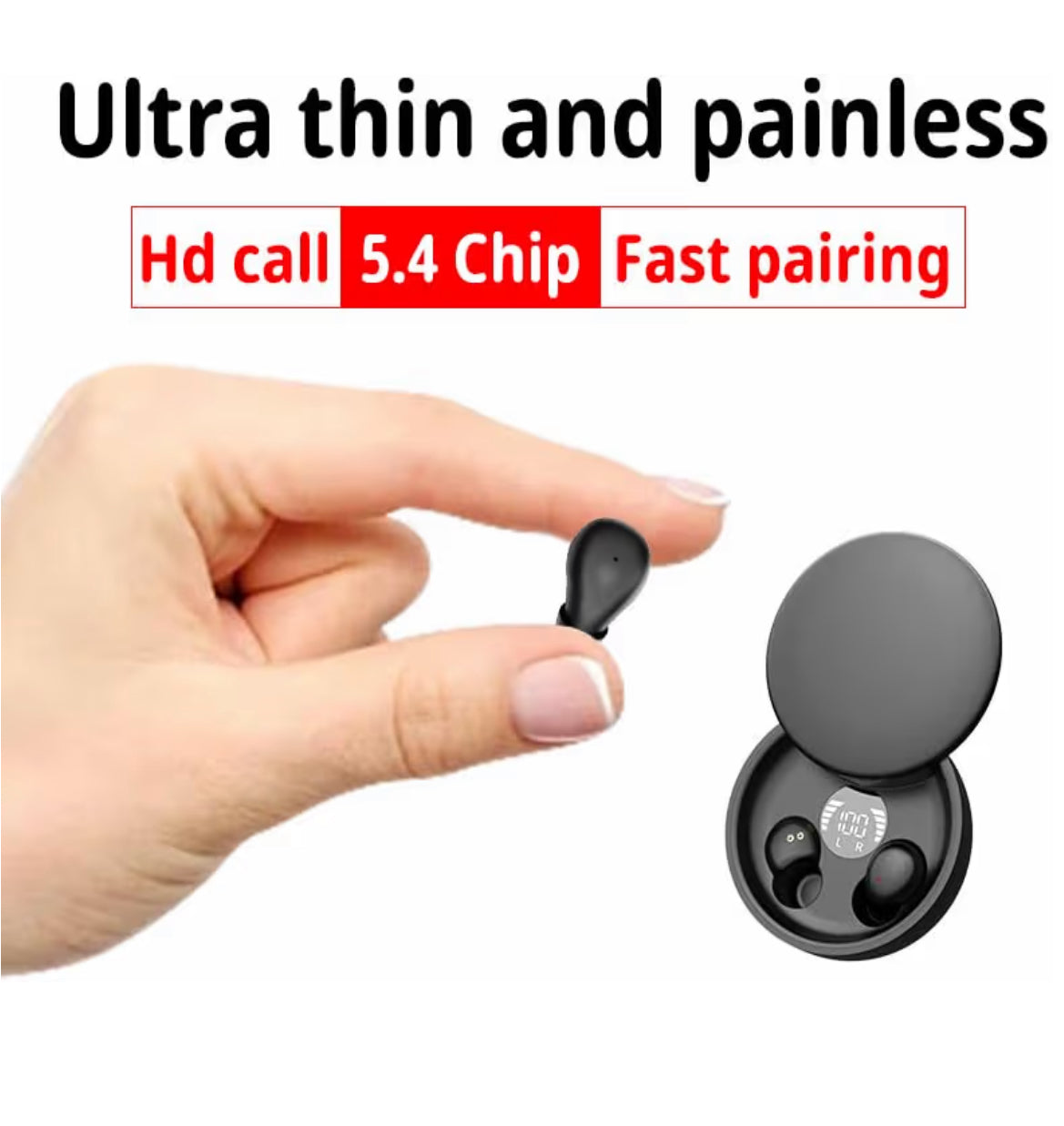 Mini Sleep Wireless Earbuds – Ultra Small & Comfortable Bluetooth 5.4 Headphones
