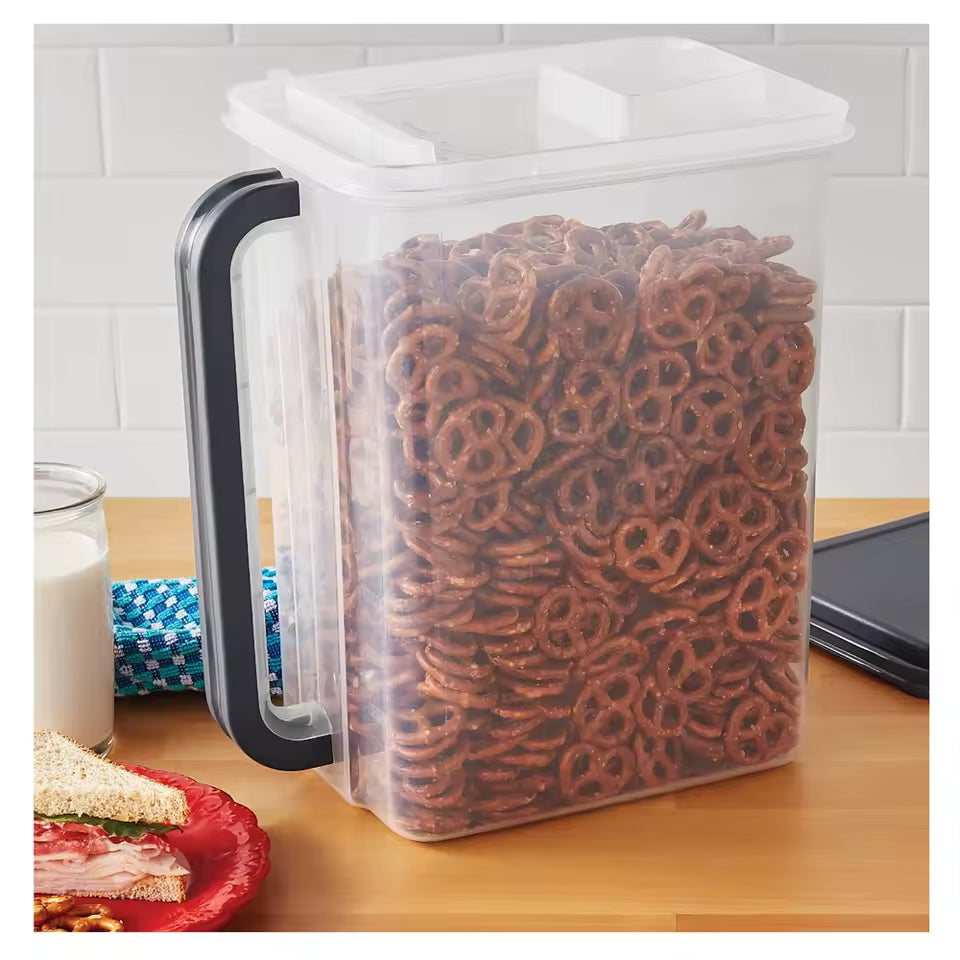 Large Airtight Pantry Storage Container 46 cup with Handle & Pour Spout – Food Organization Box