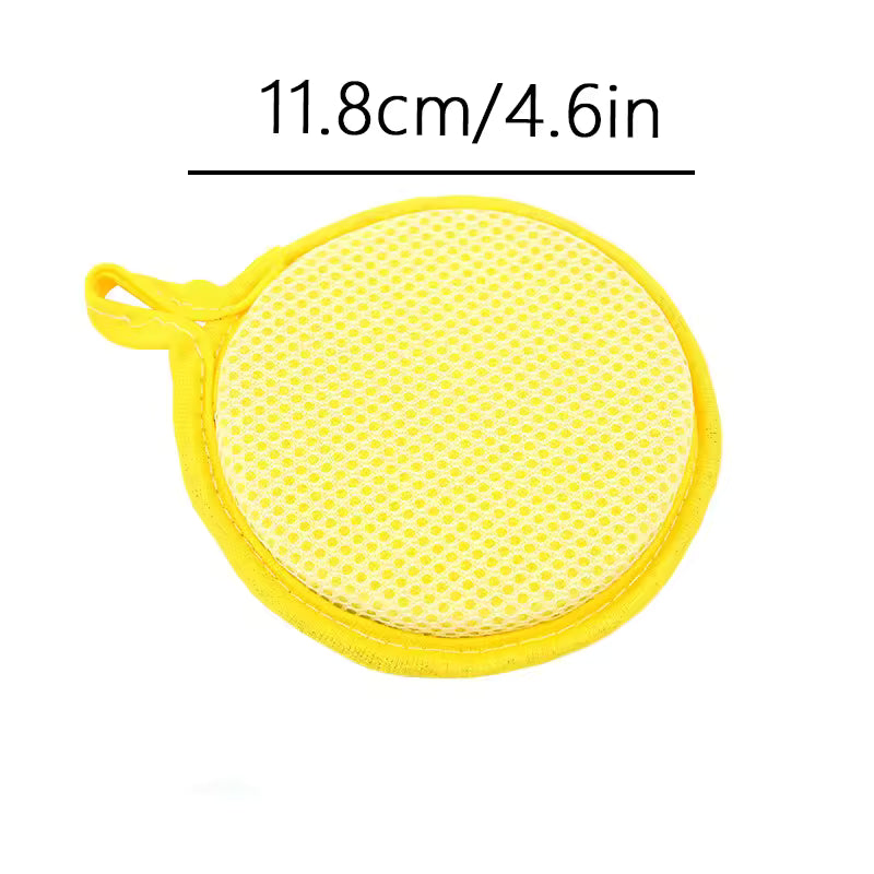 Double-Sided Heavy Duty Kitchen Cleaning Sponge – Reusable Oil & Stain Remover Scrubber