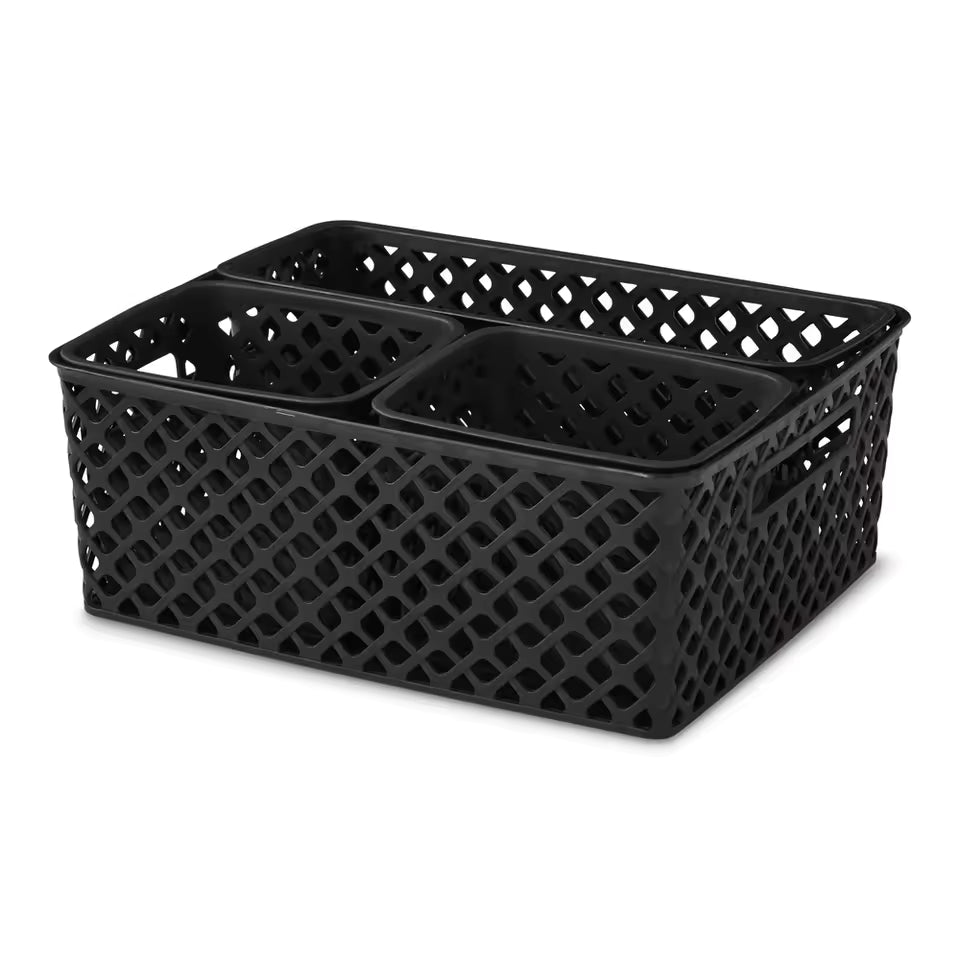 4-Piece Storage Organizer Bins – Multipurpose Home & Kitchen Organization Set