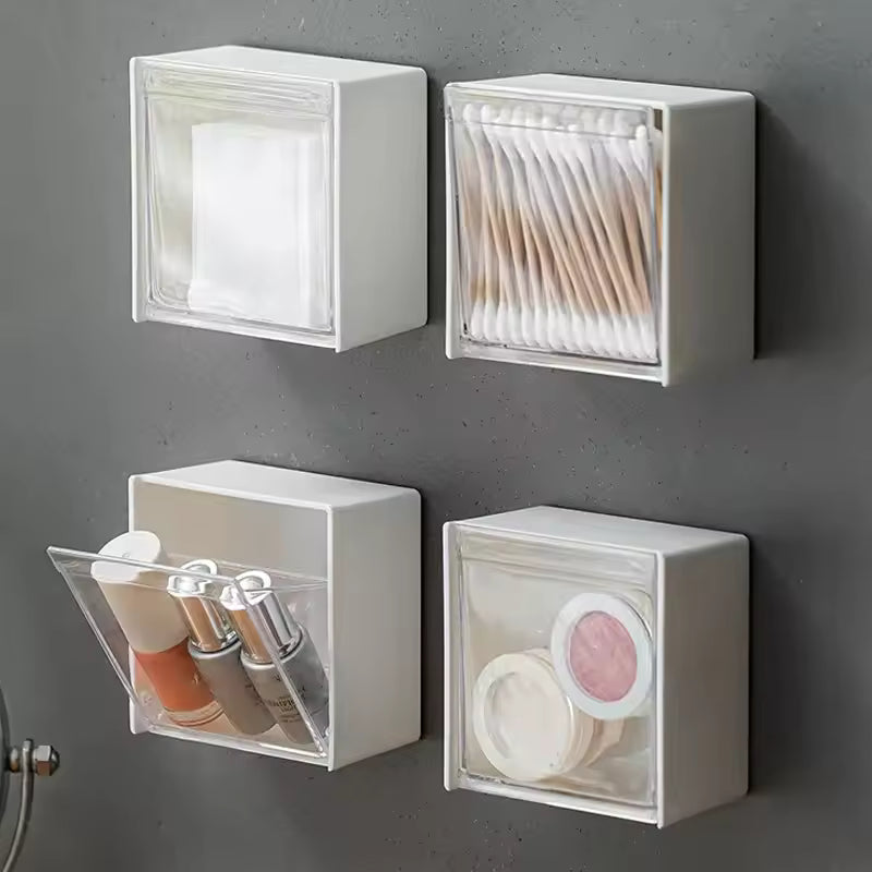 Wall-Mounted Multi-Purpose Storage Box with Flip Lid – No-Drill Organizer