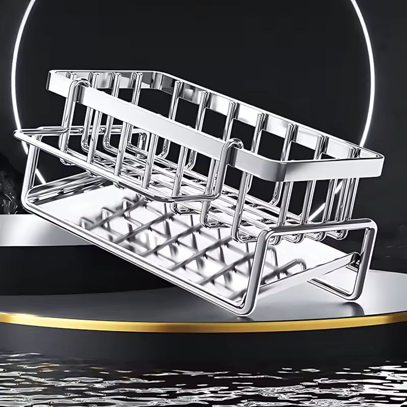 Stainless Steel Sink Organizer Rack – Rustproof Kitchen Storage & Drain Shelf