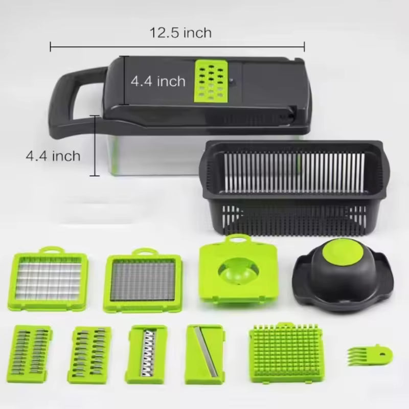 Multi-Function 6-in-1 Vegetable Chopper & Dicer – Fast, Easy & Mess-Free Food Prep