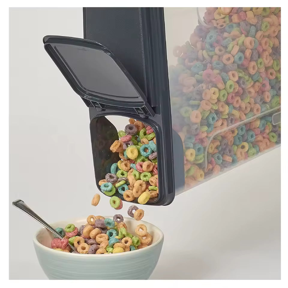 2-Pack Airtight Cereal Storage Dispenser Containers – BPA-Free Dry Food Organizer for Pantry & Kitchen
