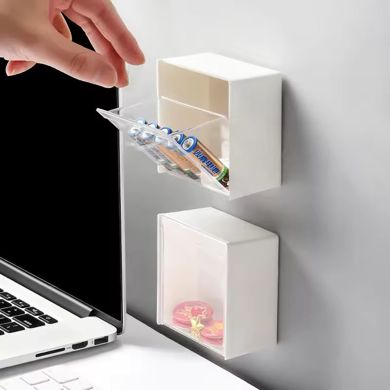 Wall-Mounted Multi-Purpose Storage Box with Flip Lid – No-Drill Organizer