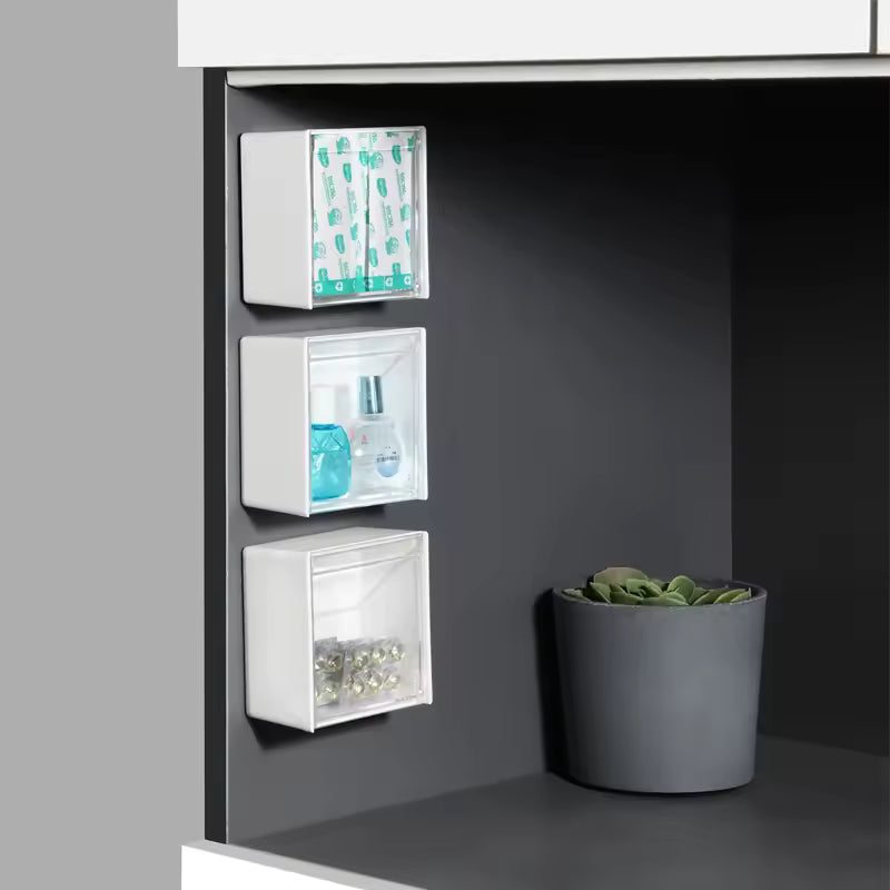 Wall-Mounted Multi-Purpose Storage Box with Flip Lid – No-Drill Organizer
