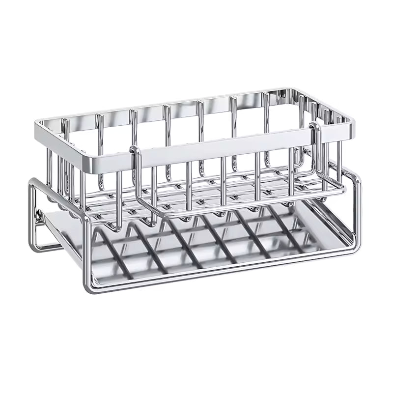 Stainless Steel Sink Organizer Rack – Rustproof Kitchen Storage & Drain Shelf